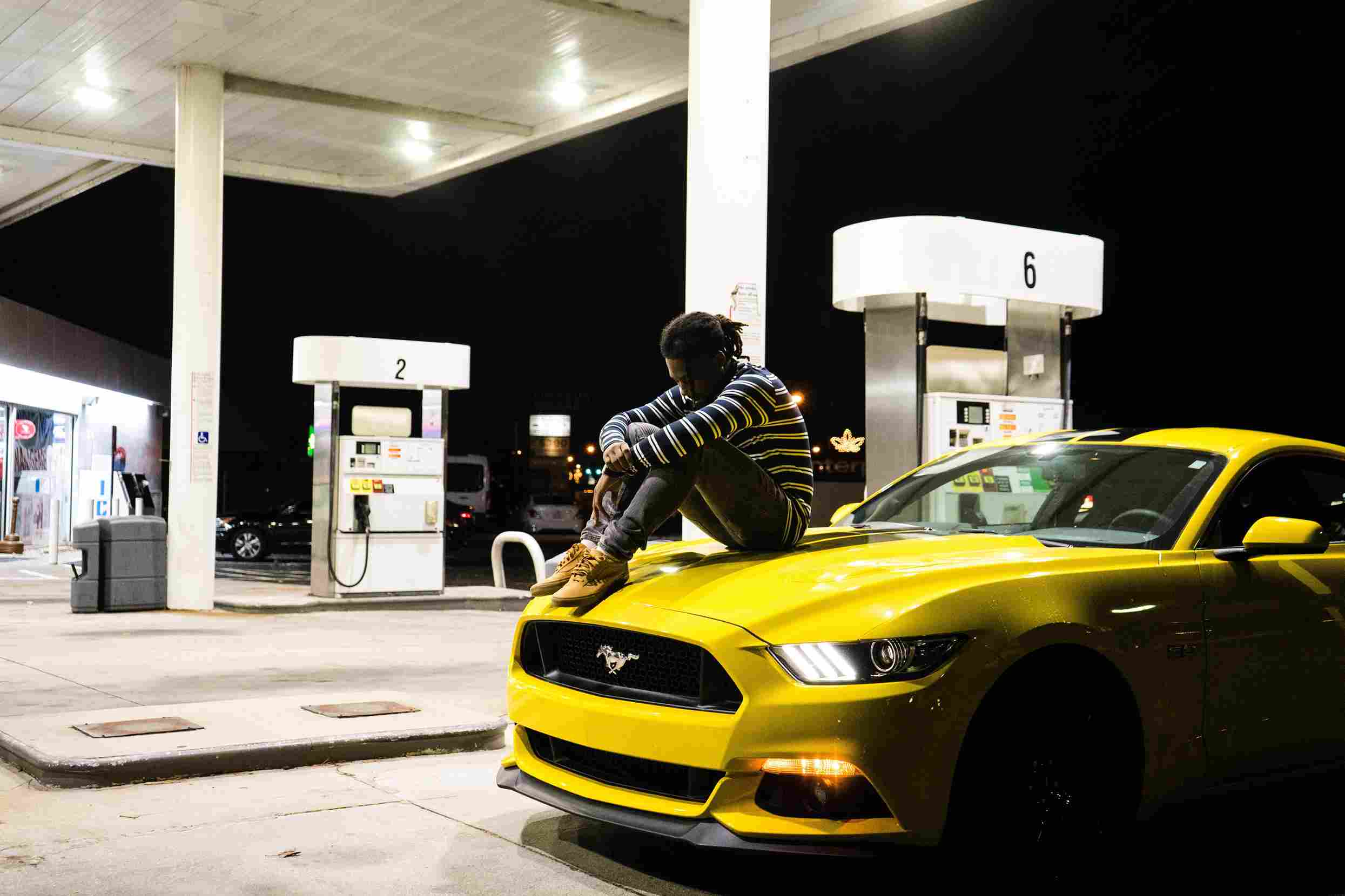 Man on Car